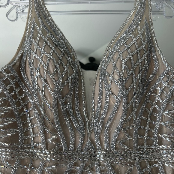 Cinderella divine dress , size 6 , silver nude . - Picture 3 of 16